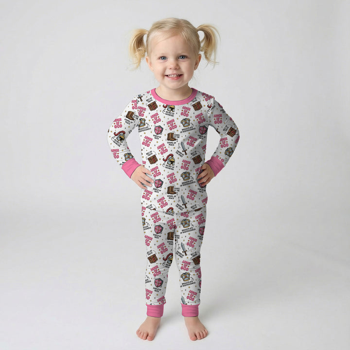 Armor of God Two Piece Long Sleeve Pajama Set
