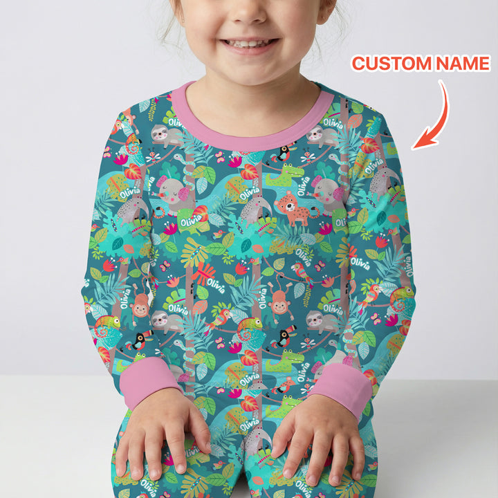 Jungle Buddy Adventure Two Piece Long Sleeve Pajama Set
