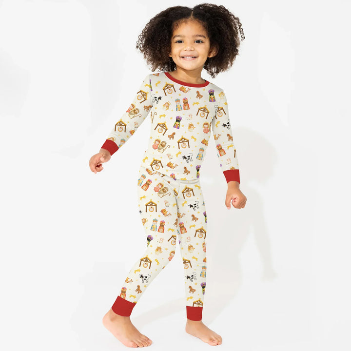 Away In A Manger Two Piece Long Sleeve Pajama Set