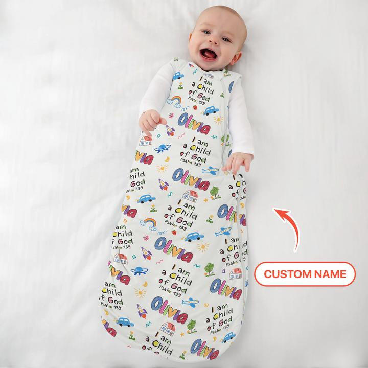 Custom Name "I am a Child of God" - Sleep Bag