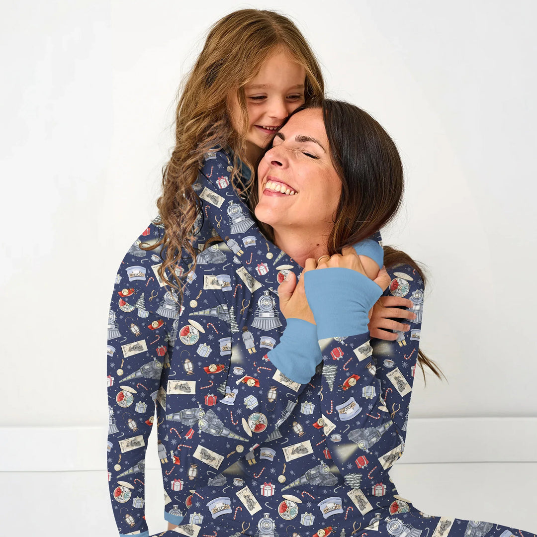 Christmas Train Two Piece Long Sleeve Pajama Set