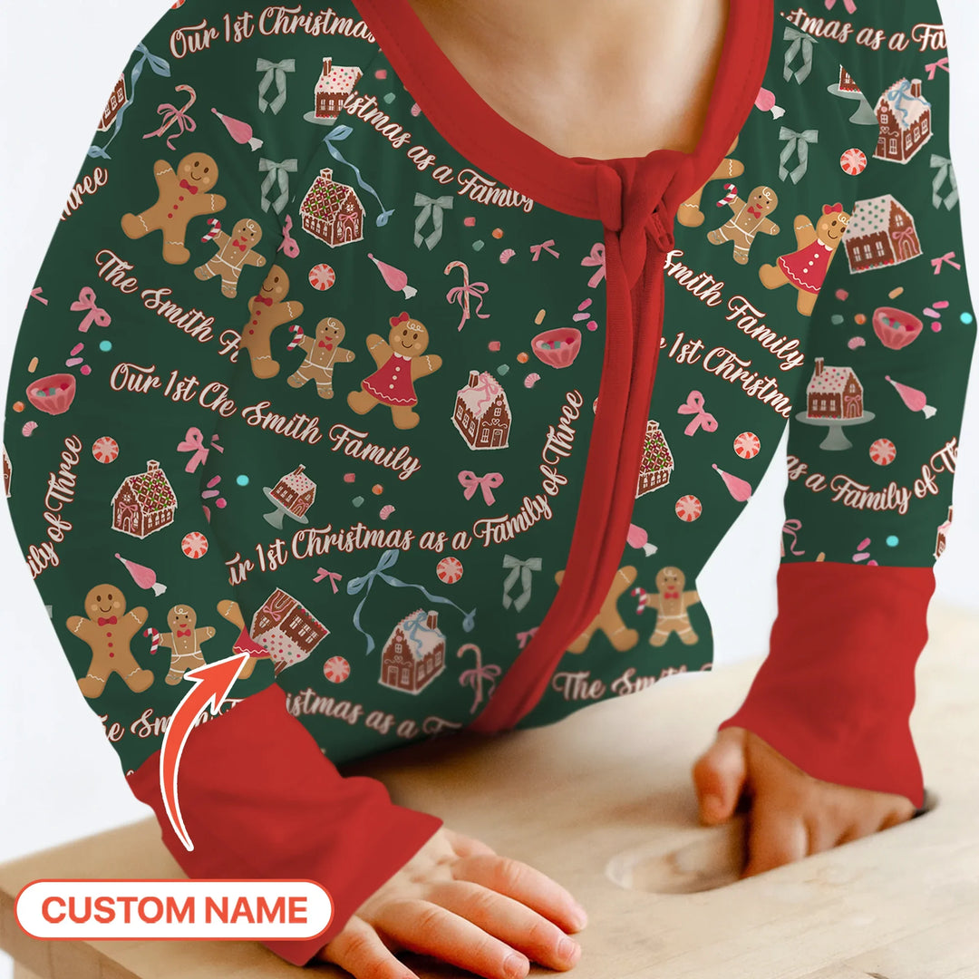 Custom Name Family Gingerbread Convertible Zippy