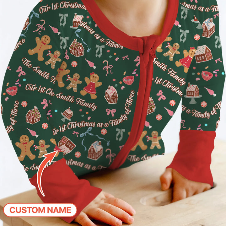 Custom Name Family Gingerbread Convertible Zippy