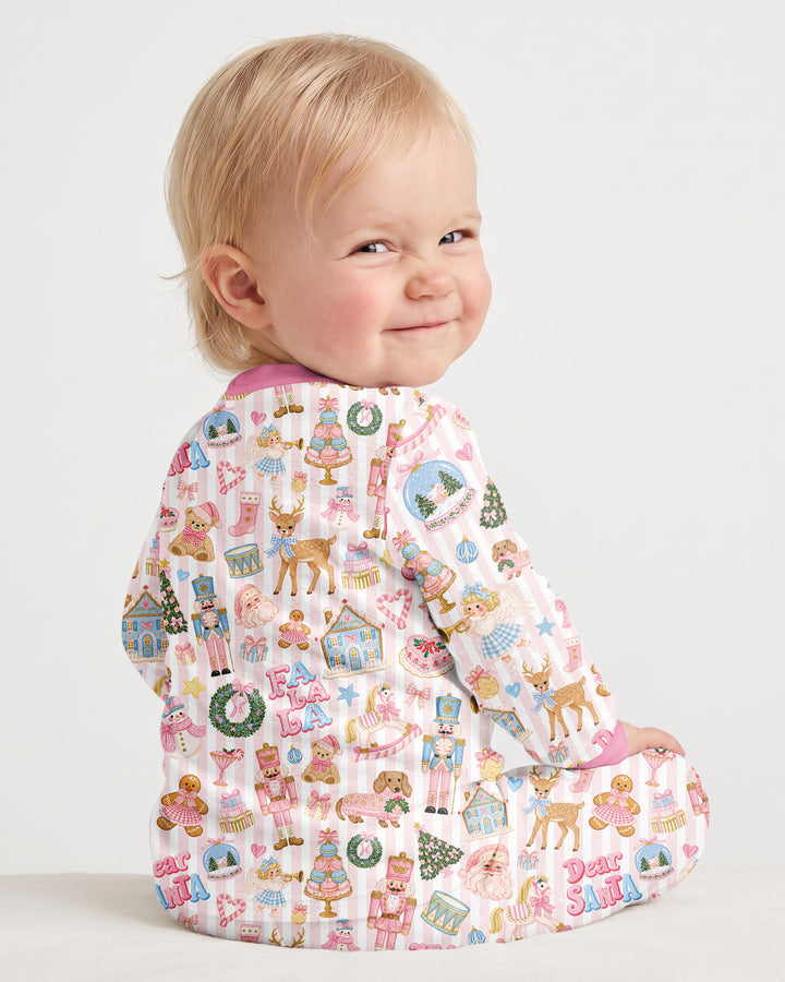 Preppy Christmas Bamboo Two Piece Long Sleeve Pajama Set