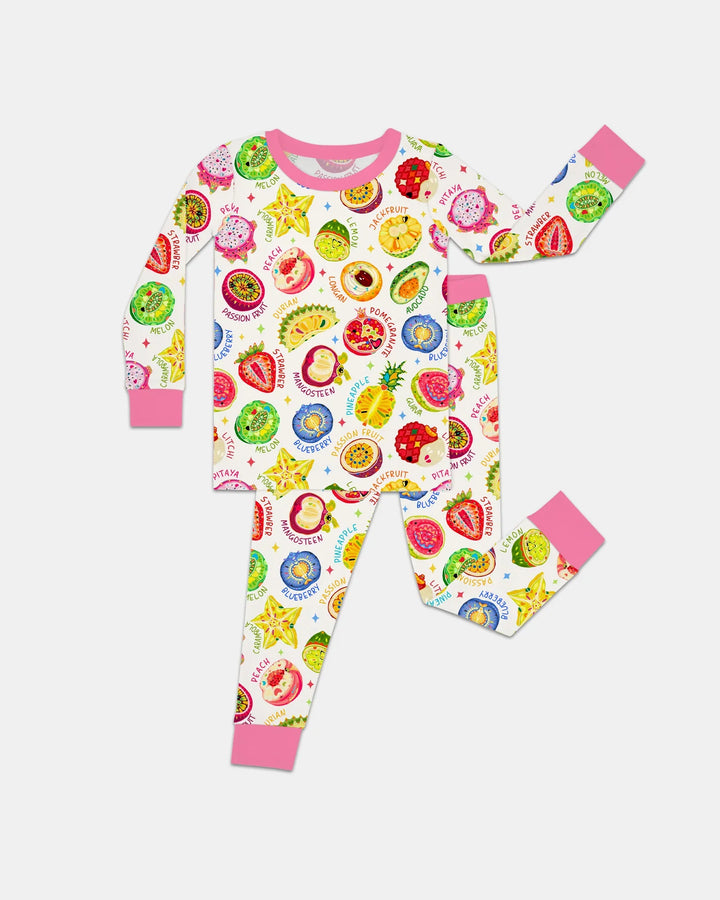 Conjunto de pijama de dos piezas de manga larga de bambú Juicy World