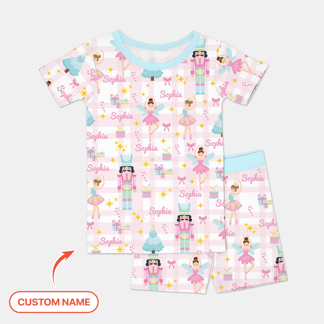 Zweiteiliges Pyjama-Set mit kurzen Ärmeln und Shorts im Sommer-Design