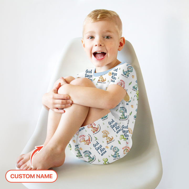 Zweiteiliges Pyjama-Set mit kurzen Ärmeln und Shorts im Sommer-Design