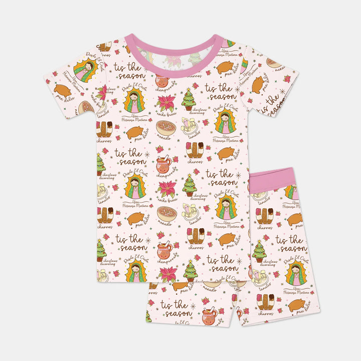 Template Zweiteiliges Pyjama-Set mit kurzen Ärmeln und Shorts