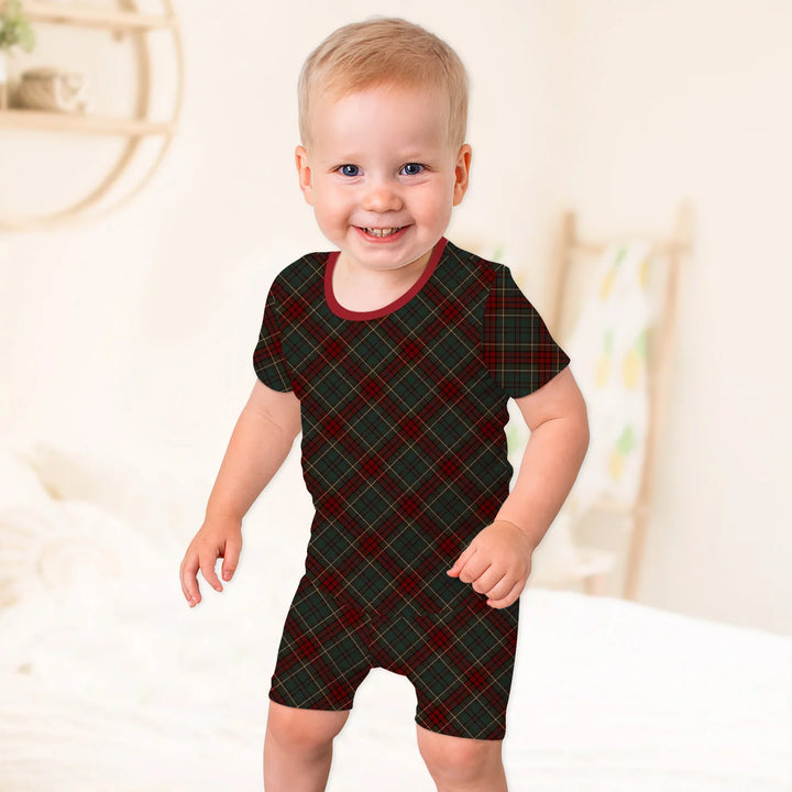 Template Zweiteiliges Pyjama-Set mit kurzen Ärmeln und Shorts