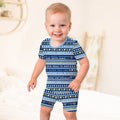 Hanukkah Fair Isle Bamboo Two Piece Short Sleeve Shorts Pajama Set