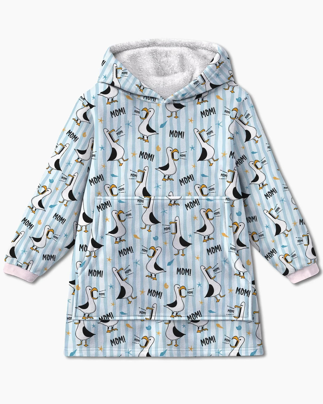 Seagull mom Mom MOM Wearable Bamboo Blanket Hoodie