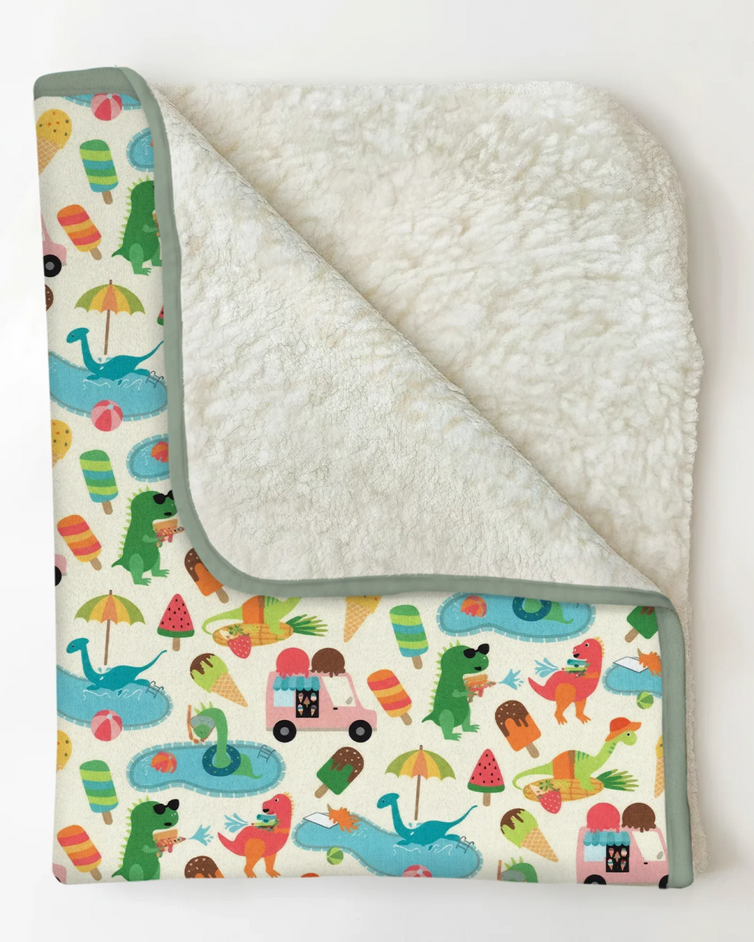 Dino Summer Splash Bamboo Blanket