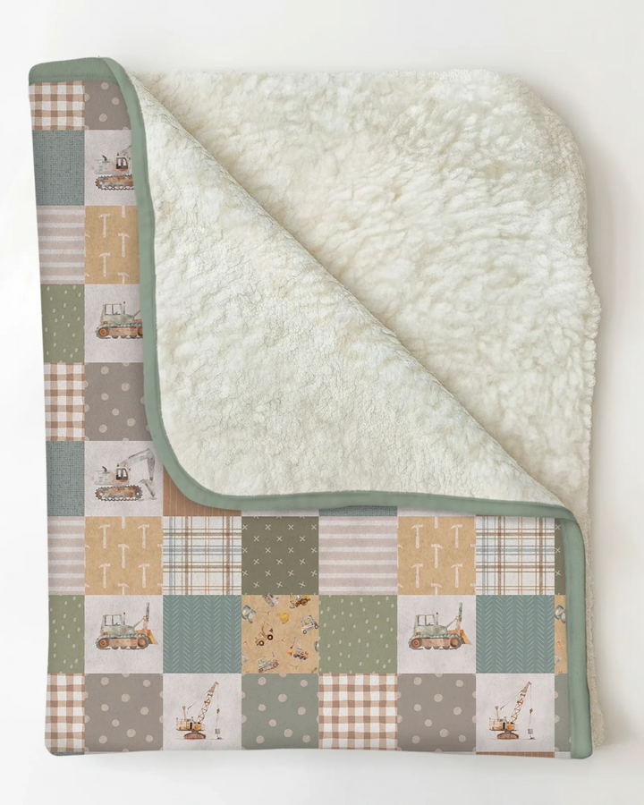 Construction Trucks Bamboo Blanket