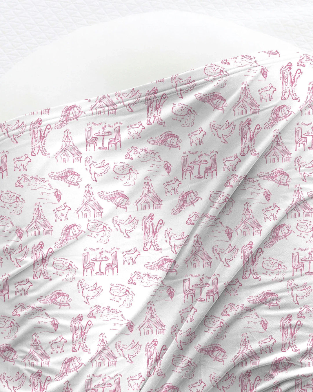 Psalm 23 Sketch Swaddle blanket