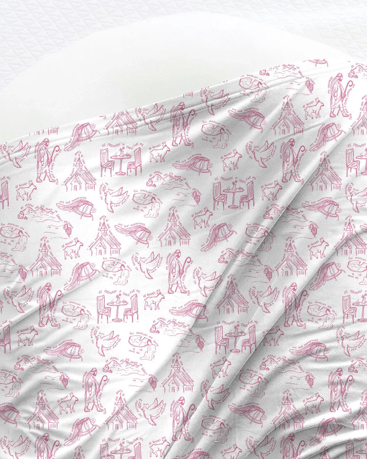 Psalm 23 Sketch Swaddle blanket