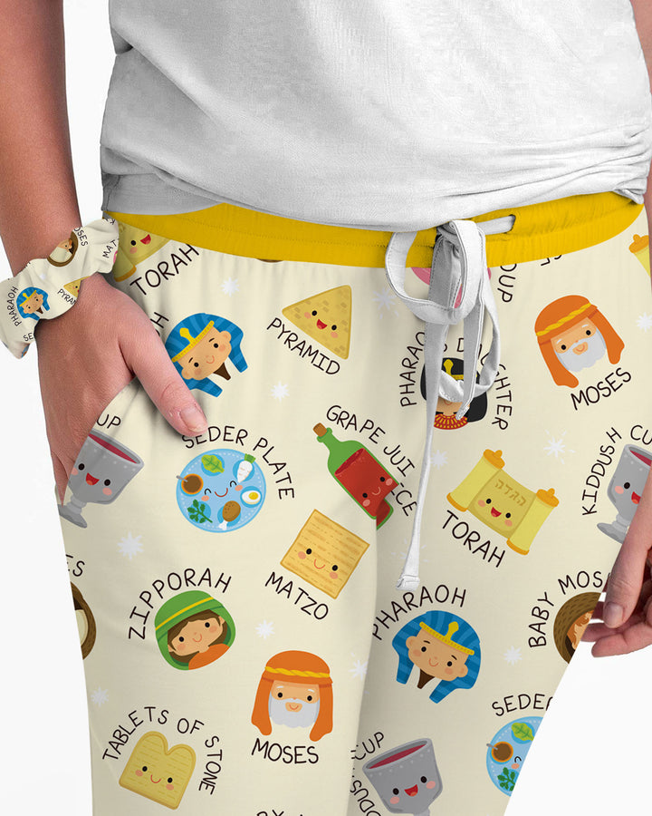 Cute Passover Characters Women Pajama Set
