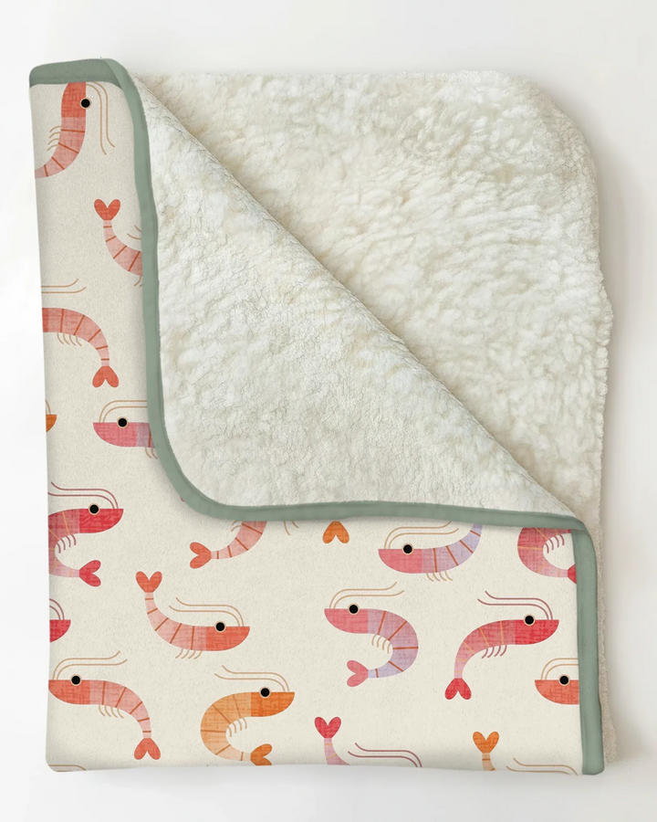 Sweet Shrimp Parade Bamboo Blanket
