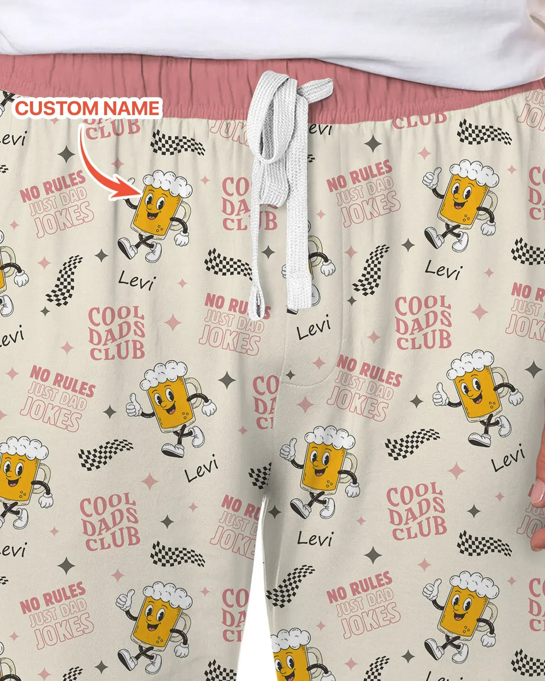 Custom Name Cool Club Daddy & Me Matching Bamboo Men's Pajama Set