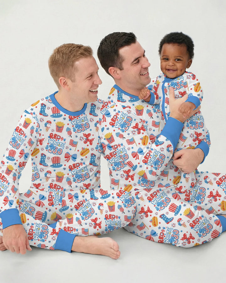 Red White & 250 Bamboo Men's Pajama Set
