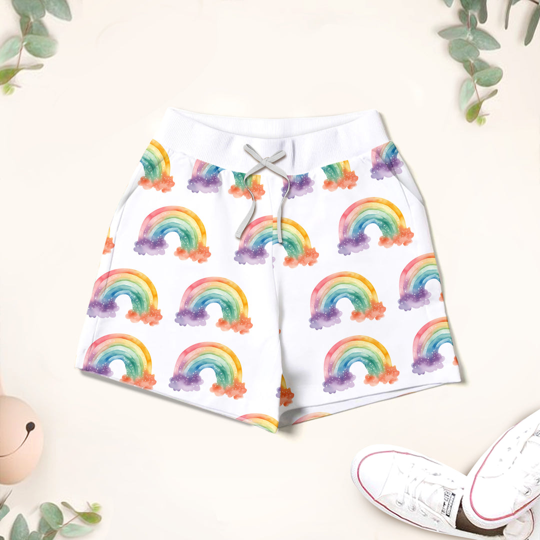 Rainbow Floral Bamboo Outfit for Kids – Soft and Vibrant