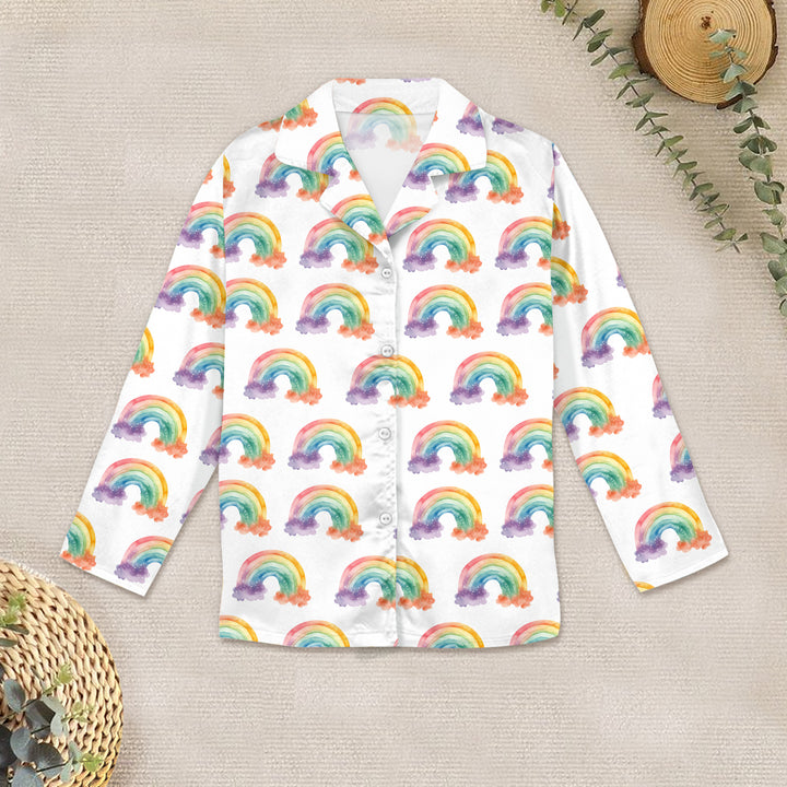 Rainbow Floral Bamboo Outfit for Kids – Soft and Vibrant