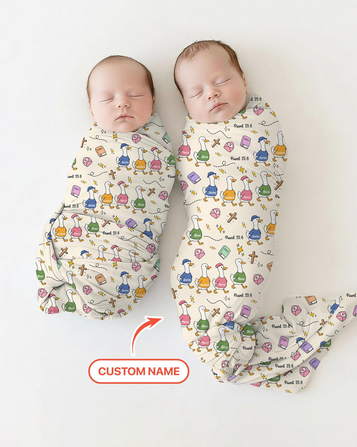 Psalm 23:6 Matching Family swaddle blanket