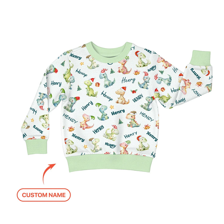 Dinosaur Custom Name Crewneck Sweatshirt