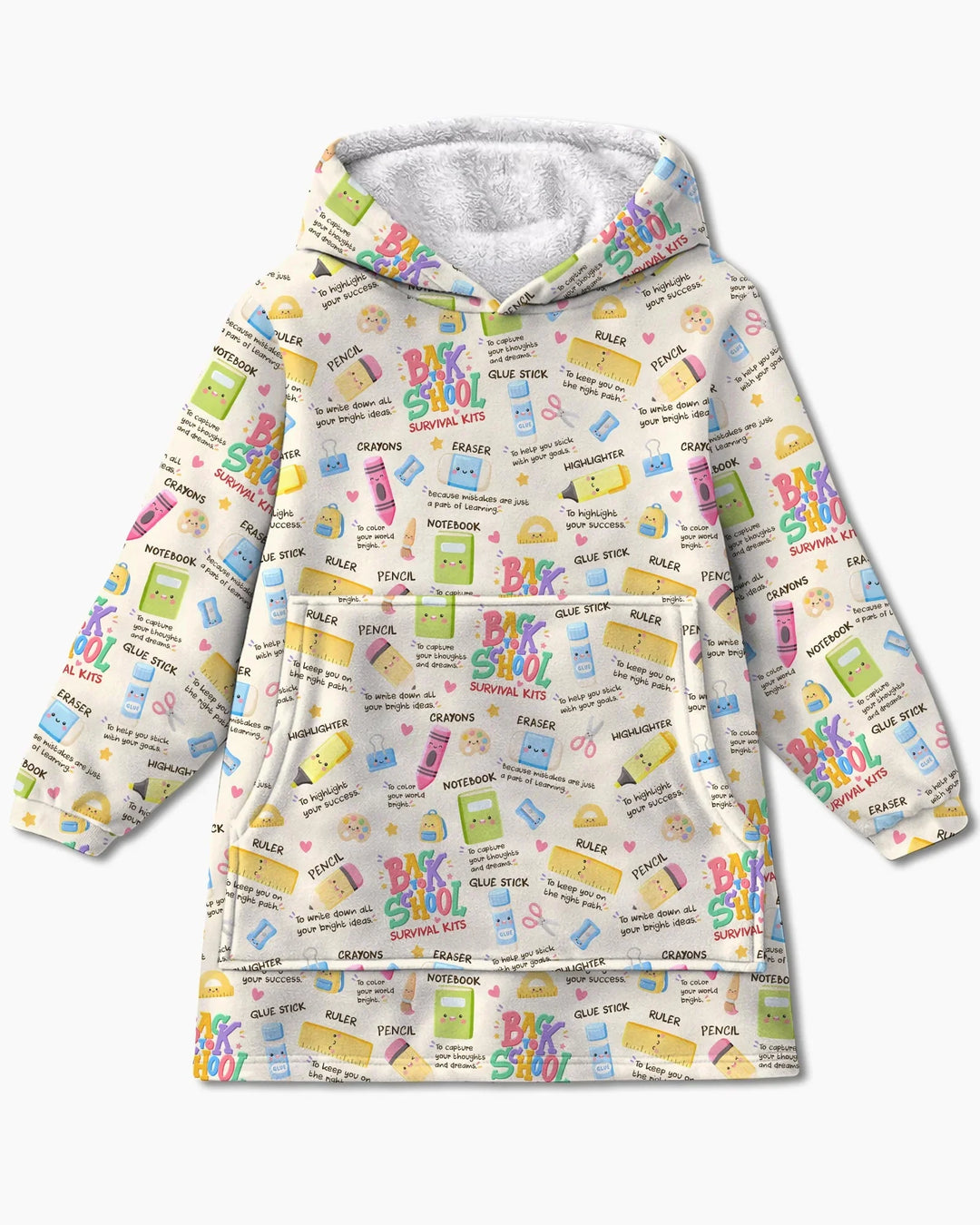 Back To School Survival Kit Bamboo Blanket Hoodie