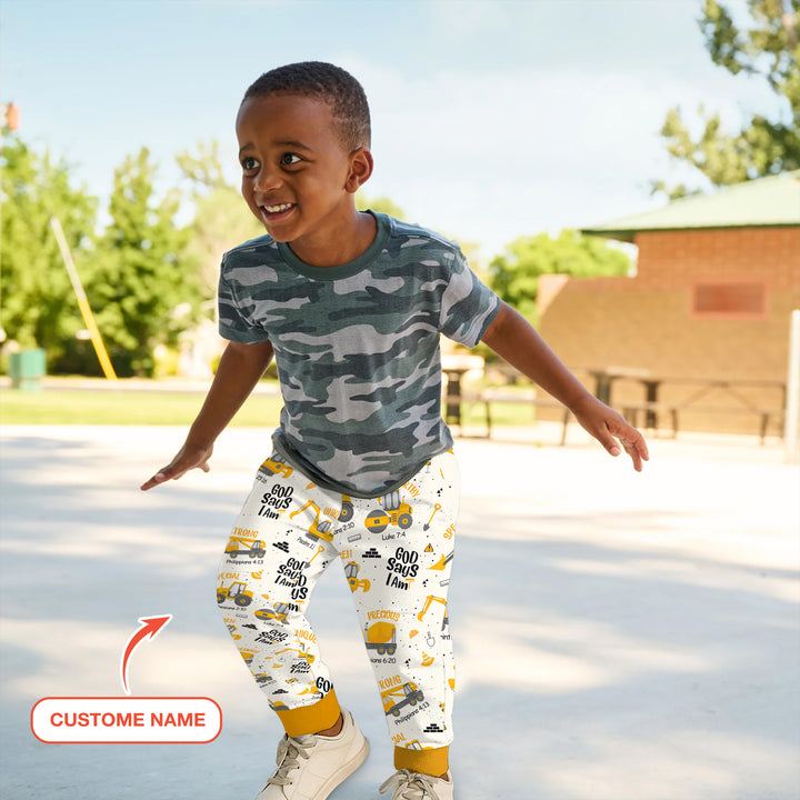 Custom Name God Says I Am Boy Jogger