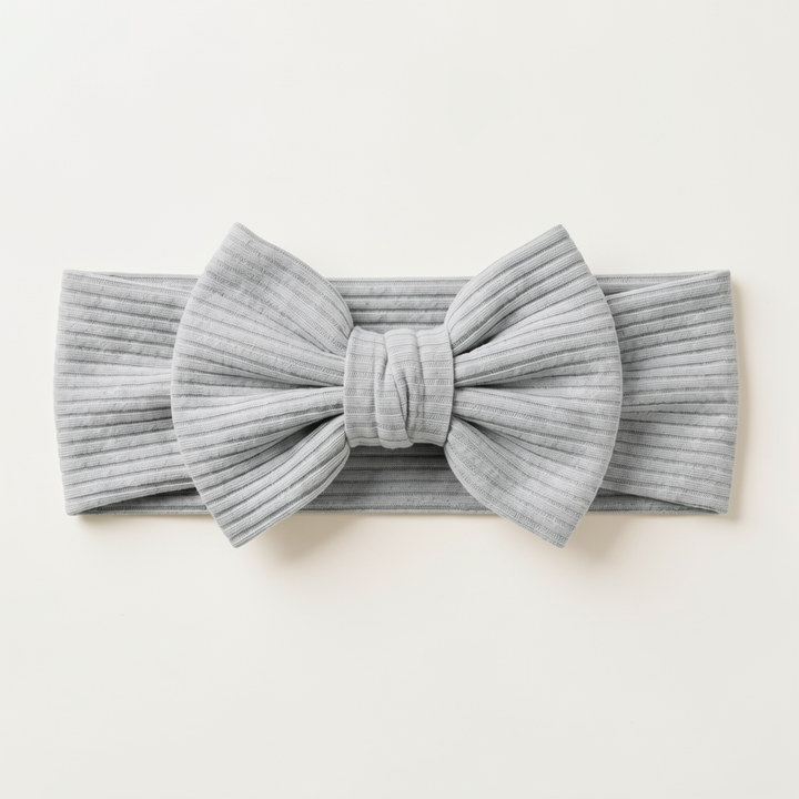 Ribbed Bamboo Luxe Bow Headband