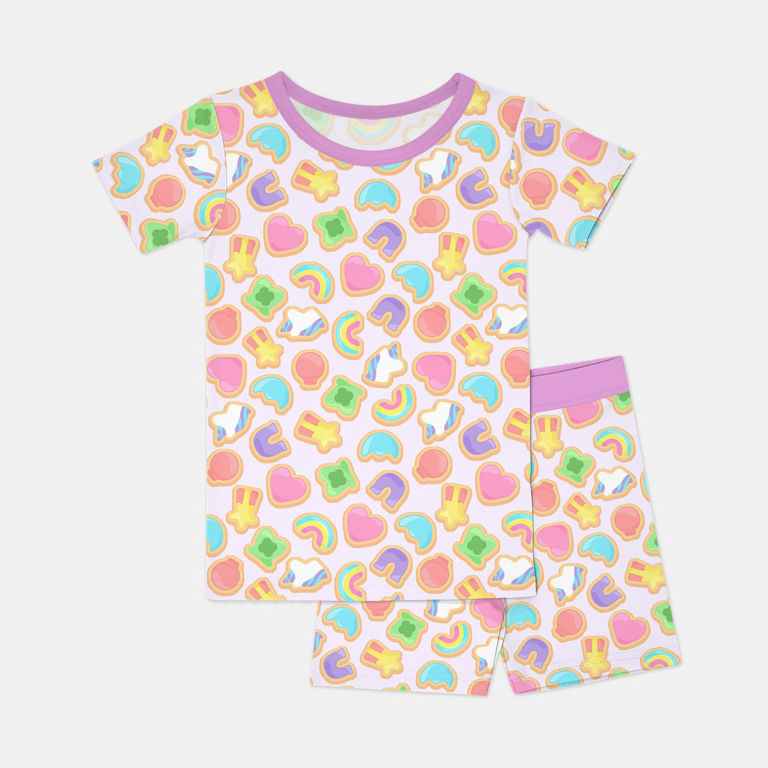 Lucky Marshmallow Cookies Two Piece Short Sleeve Shorts Pajama Set