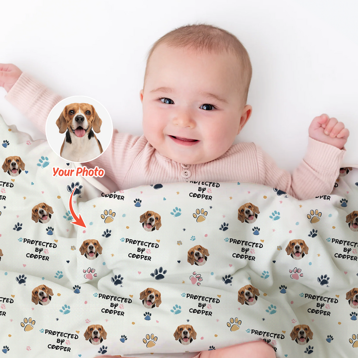 Custom Dog Pattern Toddler Blanket
