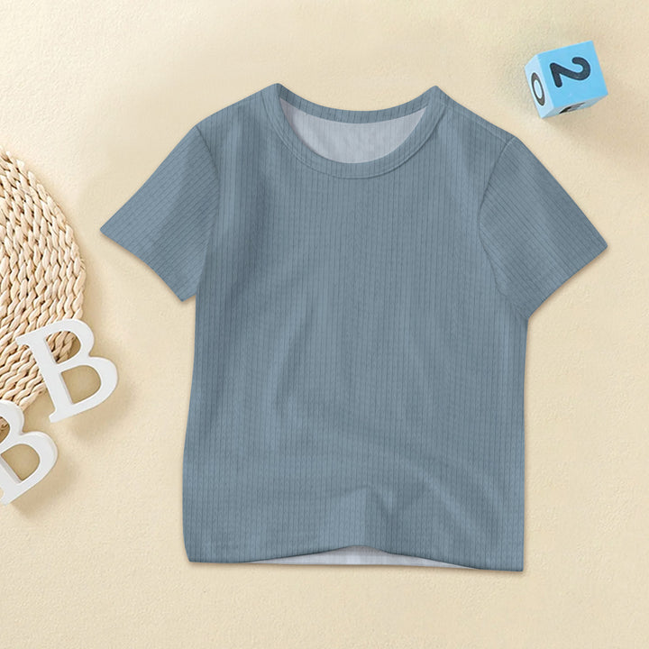 Slate Ribbed Bamboo Fabric Baby Clothing - Soft & Stretchy