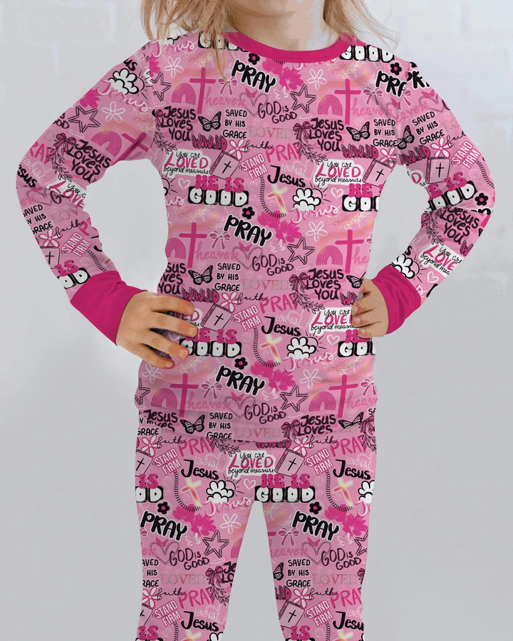 Conjunto de pijama de dos piezas de bambú con mangas largas, plantilla PERSONALIZADA