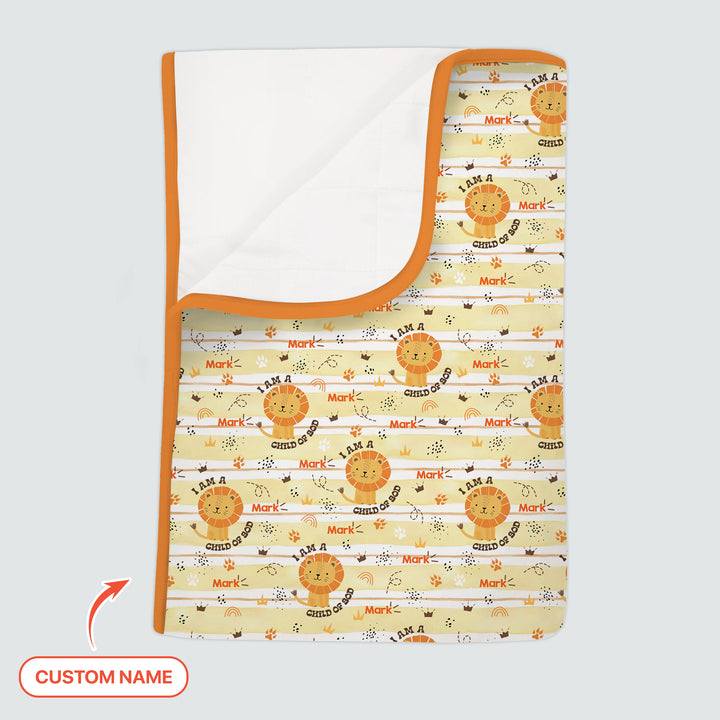 I Am A Child Of God Custom Name Boy Toddler Blanket