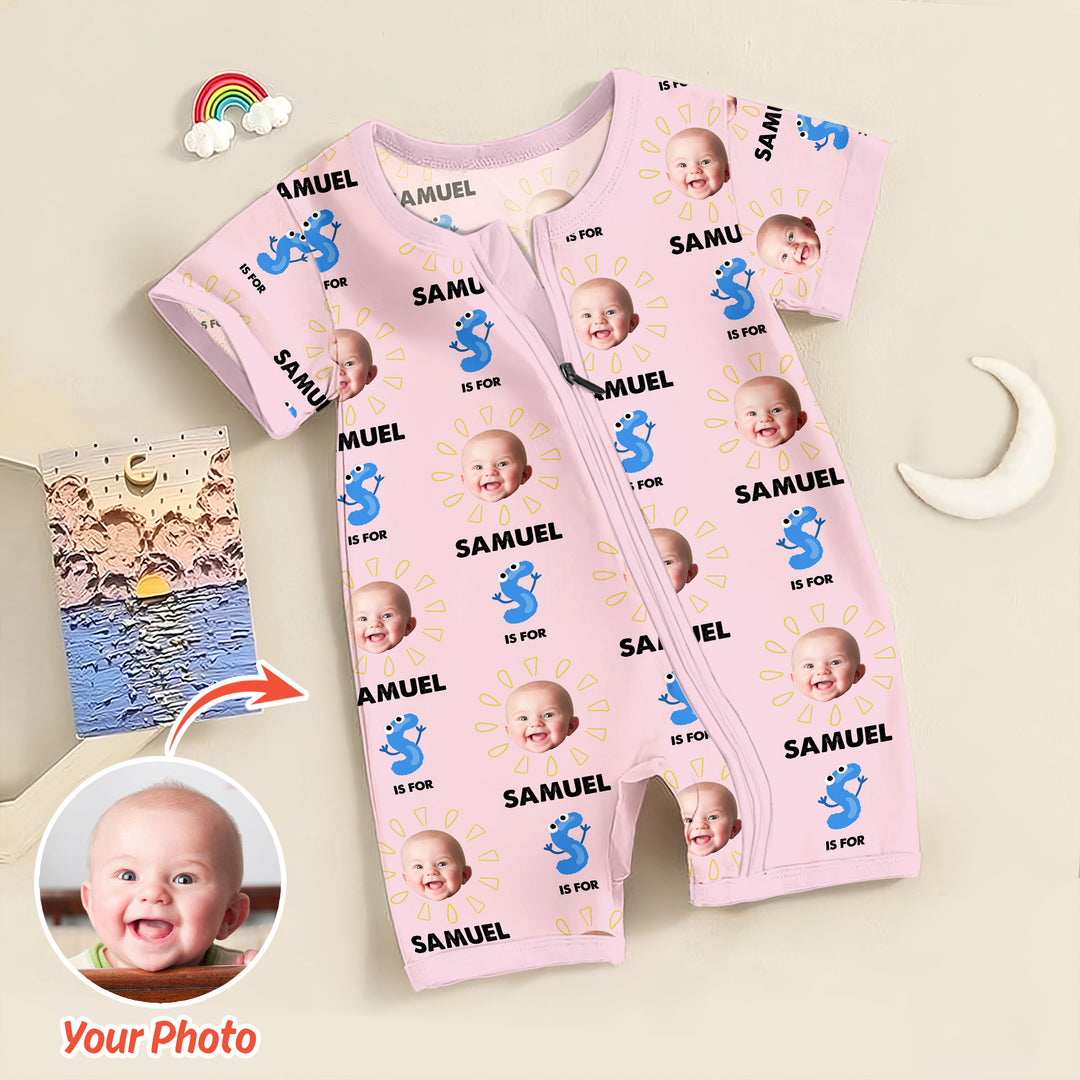 Gerippte Babykleidung mit individuellem Foto - Weich &amp; Skizzenhaft