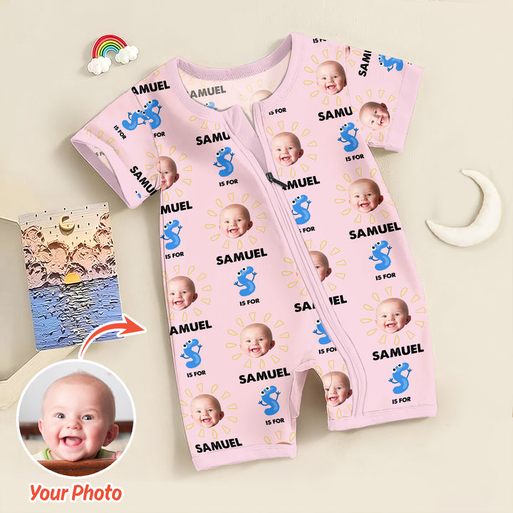Gerippte Babykleidung mit individuellem Foto - Weich &amp; Skizzenhaft