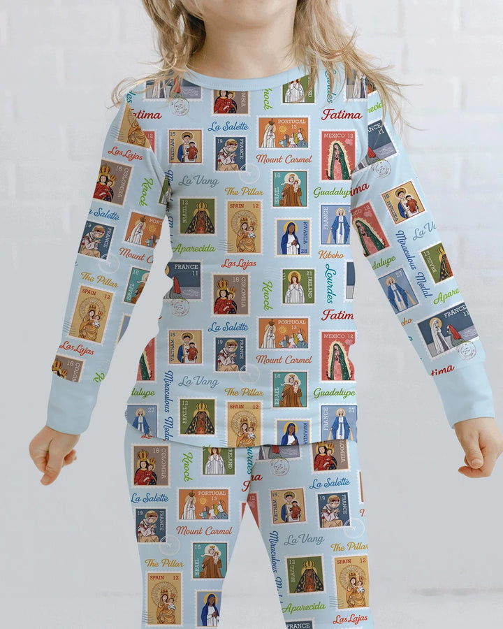 Our Lady, Around the World Bamboo Two Piece Long Sleeve Pajama Set
