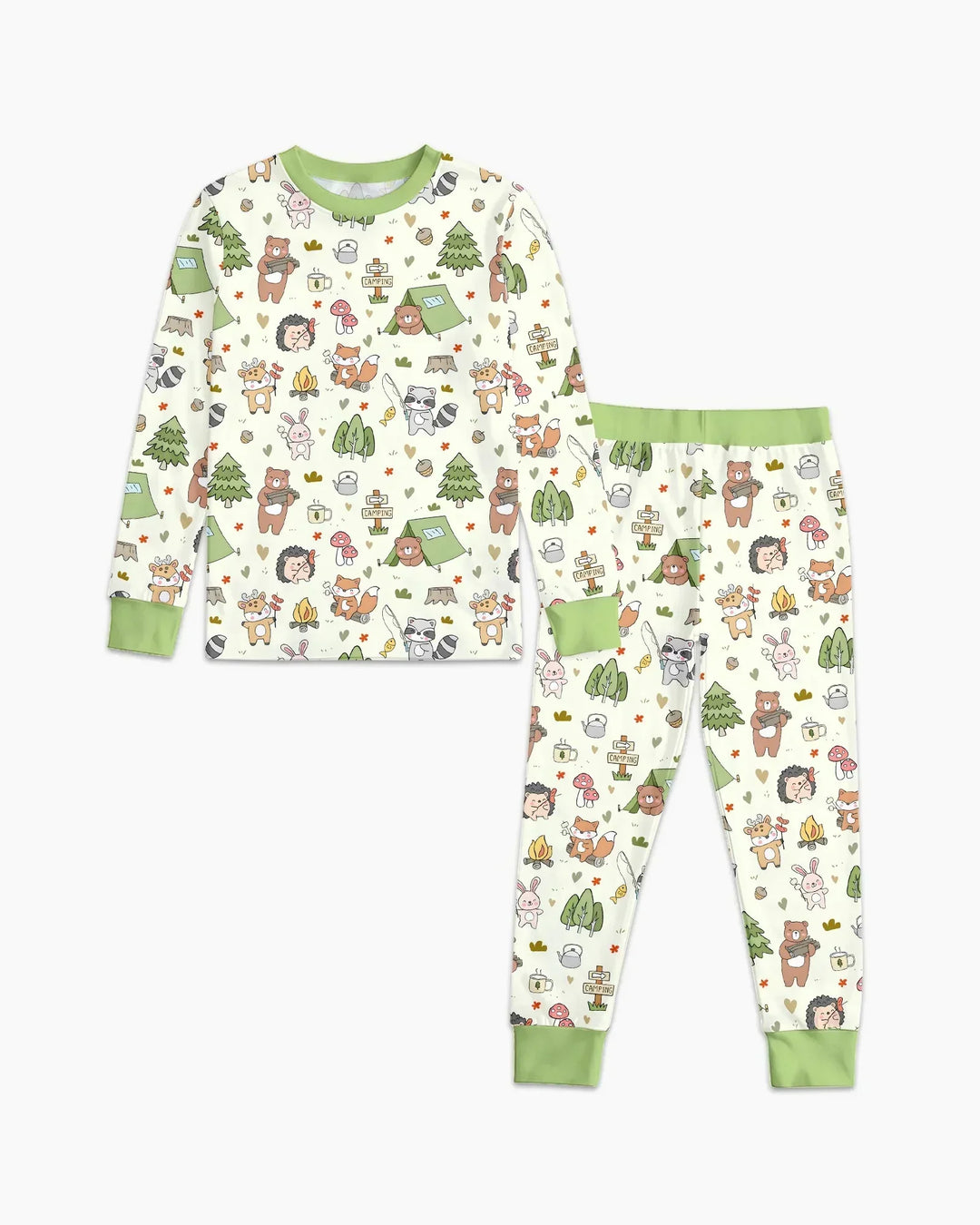 Little Camp Buddies Bamboo Two Piece Long Sleeve Pajama Set