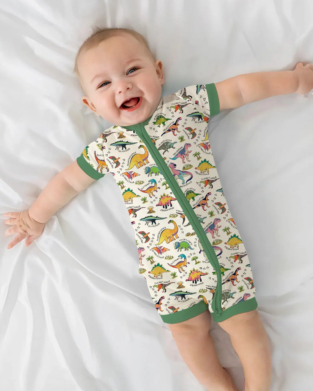 All The Dino Types Bamboo Shorty Zippy