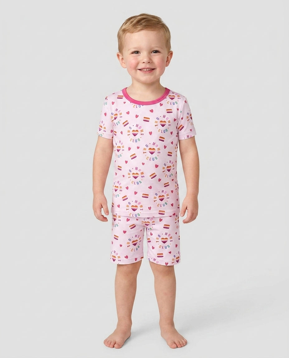 Schlafanzug-Set zweiteilig, kurze Ärmel, kurze Hose, Bambus