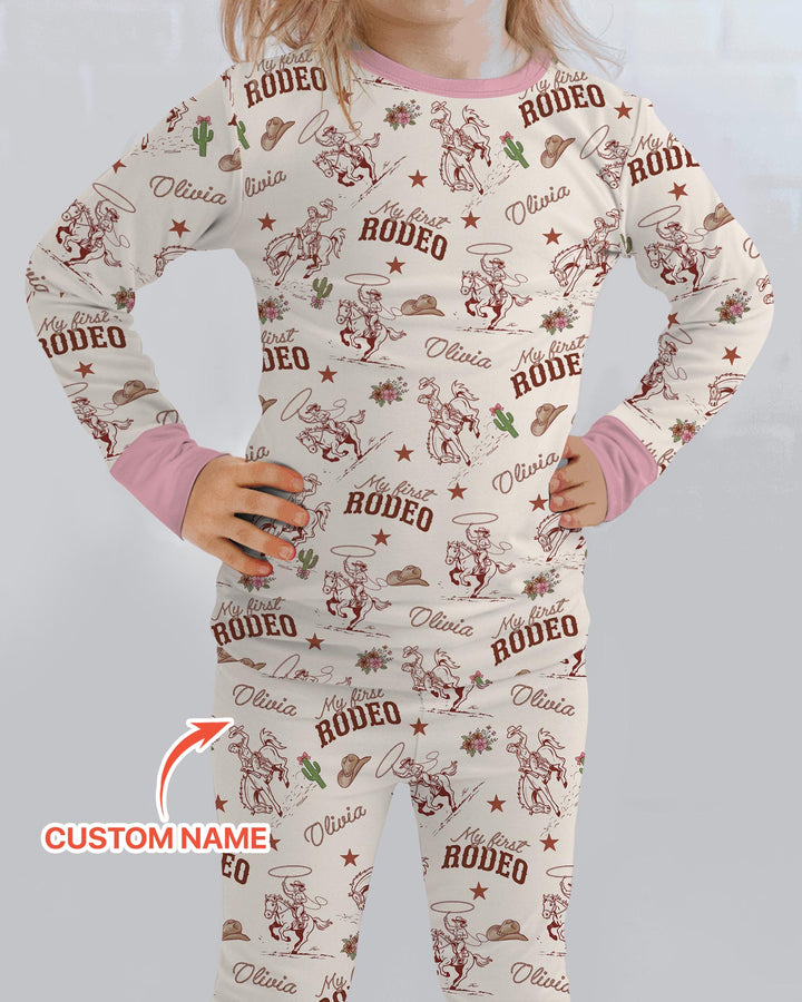 Conjunto de pijama de dos piezas de bambú con mangas largas, plantilla PERSONALIZADA