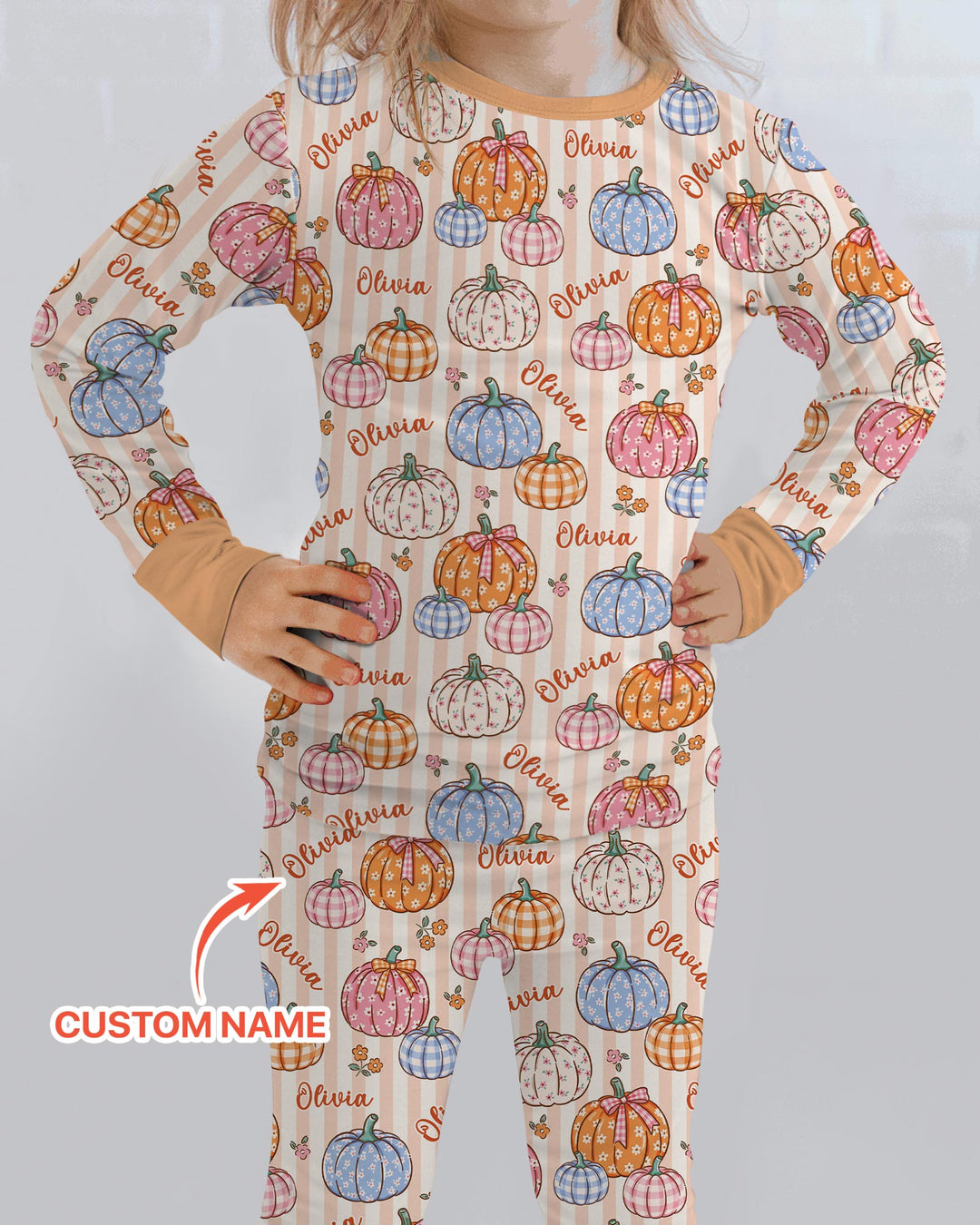 Conjunto de pijama de dos piezas de bambú con mangas largas, plantilla PERSONALIZADA