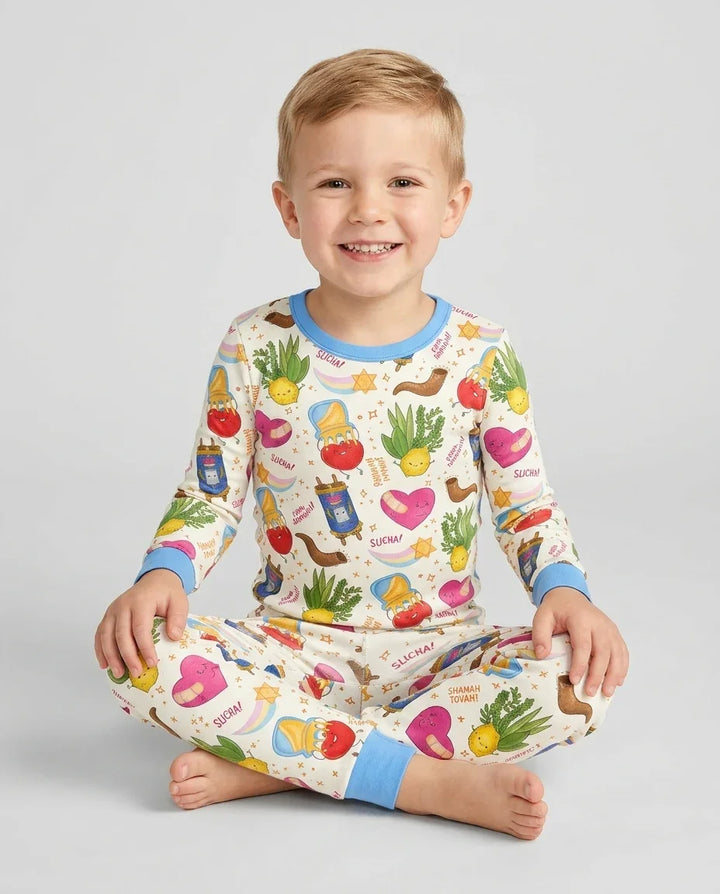 Conjunto de pijama de dos piezas de bambú de manga larga