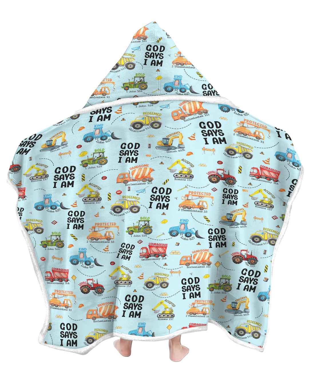 God Says I Am Boy Wearable Hooded Blanket