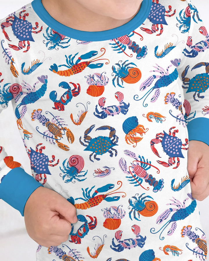 Crustacean Nation Family Matching Bamboo Two Piece Long Sleeve Pajama Set