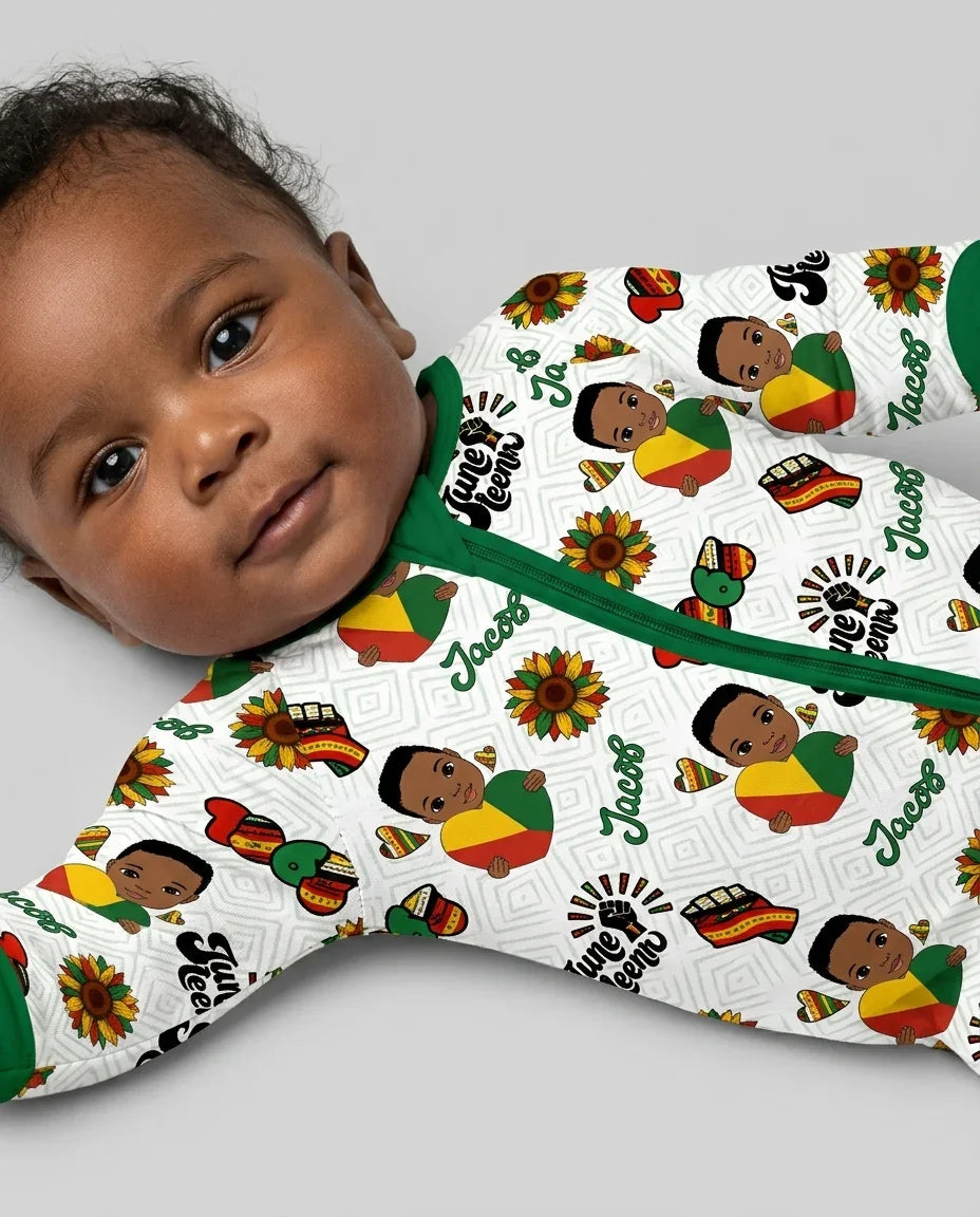 Custom Name Bloom in Freedom Bamboo Convertible Zippy