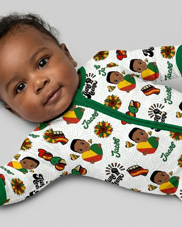 Custom Name Bloom in Freedom Bamboo Convertible Zippy