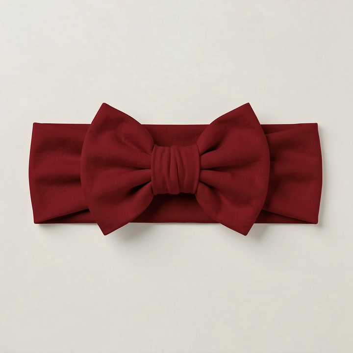 Solid Color Bamboo Luxe Bow Headband