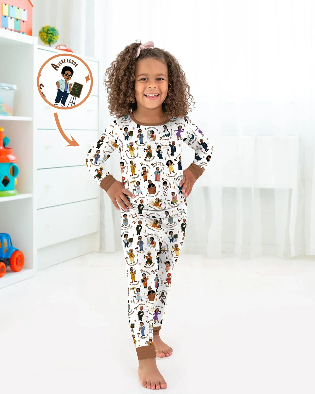 Black Legacy ABCs Family Matching Bamboo Two Piece Long Sleeve Pajama Set